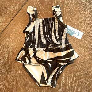 Carter’s Animal Print Skirted/Smocked Bathing Suit